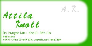 attila knoll business card